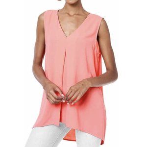 NWT Fever Women's Sleeveless Tunic Top Color Peachy Pink Sizes M, L, XL $40